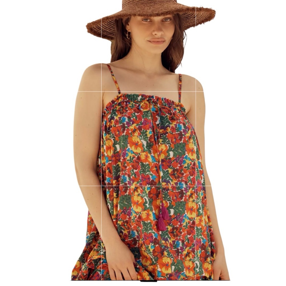 NWT Ro's Garden Nelson Vibrant Floral Maxi Dress Sz. M/L - Picture 5 of 15